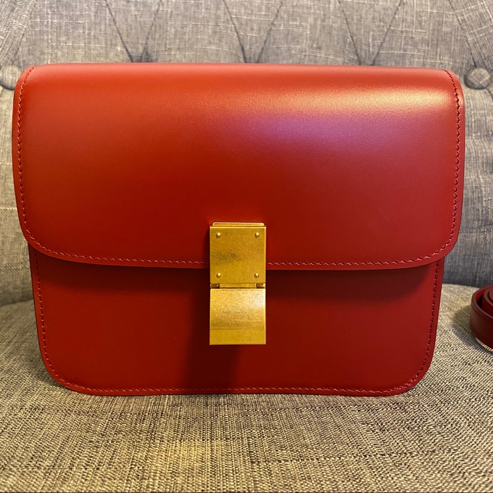 ❌SOLD❌NWT Celine Classic box teen size red